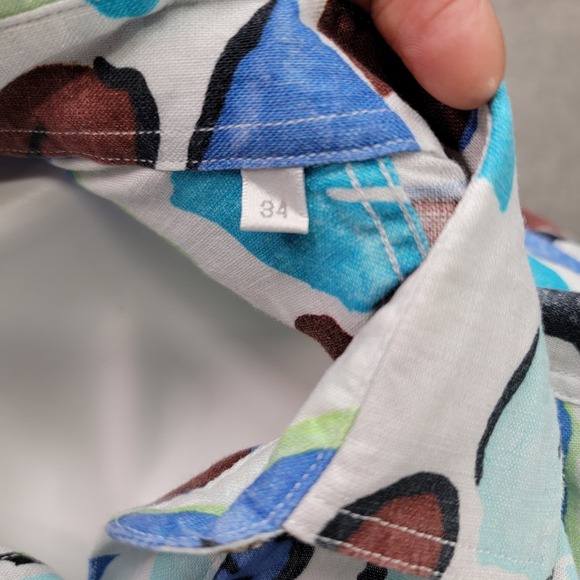 STENSTROMS WOMEN FLORAL LINEN BUTTON SHIRT, SIZE 34 - Picture 6 of 10